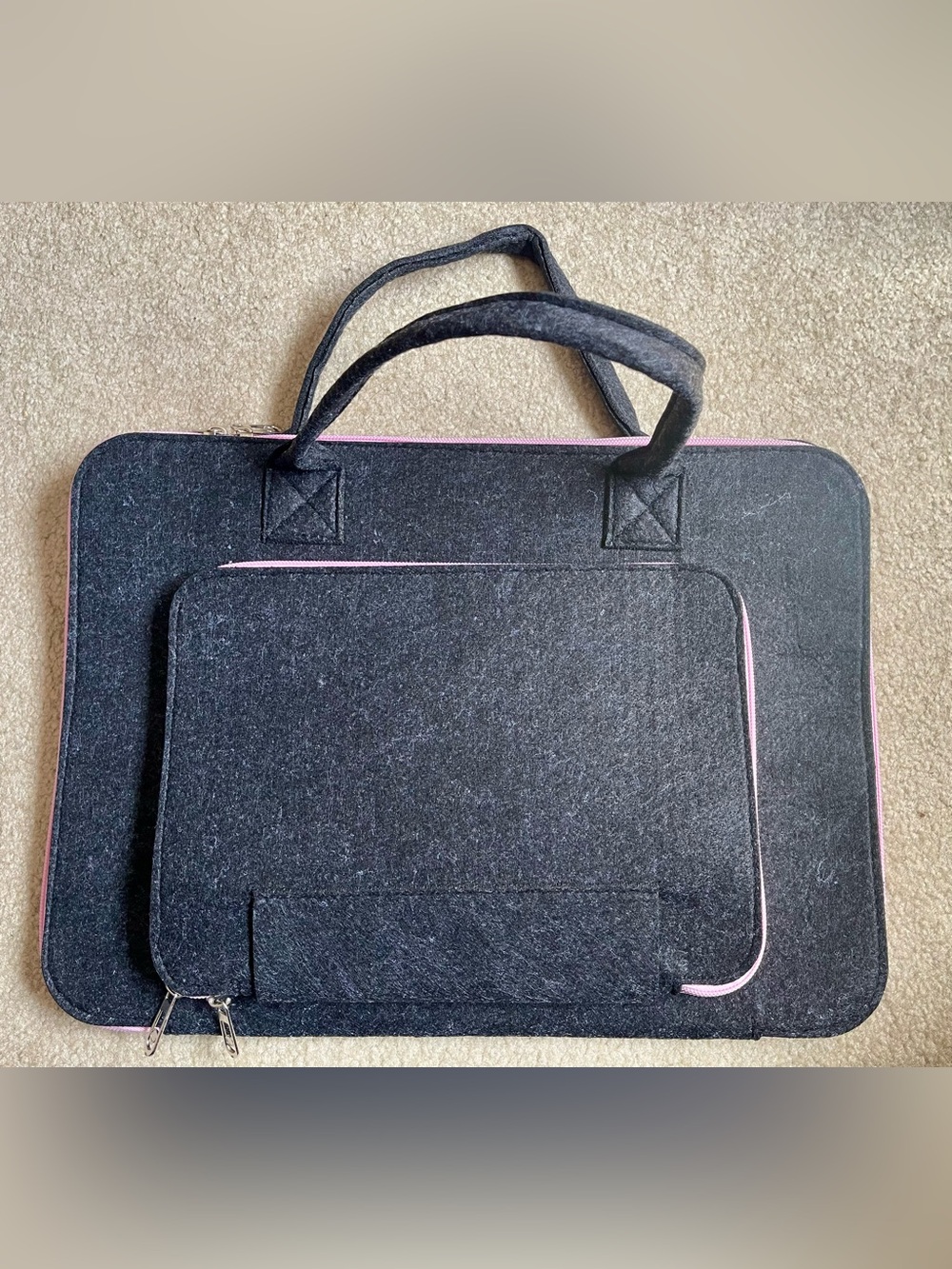 NEW Laptop sleeve bag case Black Pink